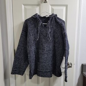 Striped Black and White Men's Hoodie